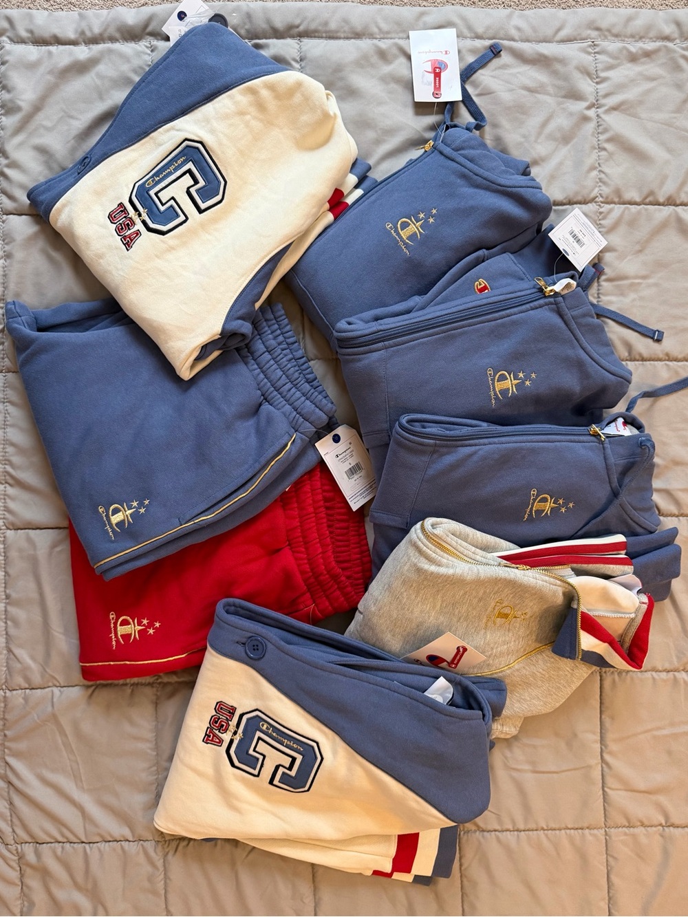 Champion Blue, Cream & Red Sporty Tracksuit Bundle